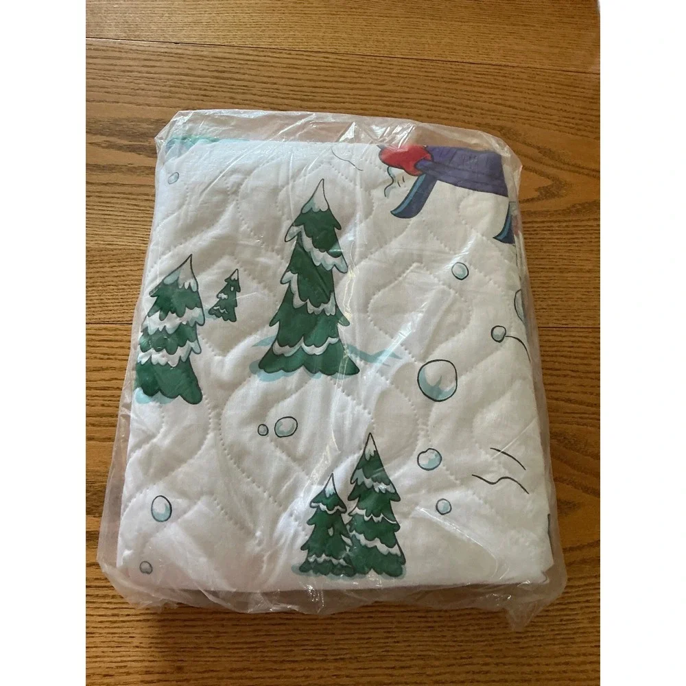Vintage Disney Mickey's Stuff for Kids Holiday Bedspread Twin Wintertime NIP